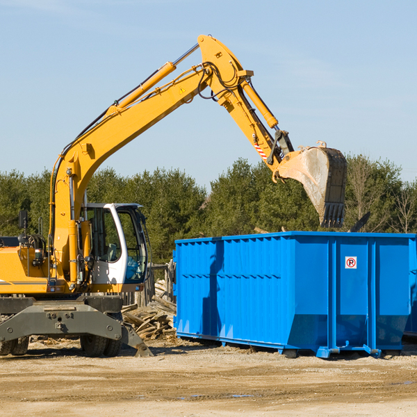 can i choose the location where the residential dumpster will be placed in Trout Lake MI